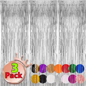3/2/1Pack Party Background Foil Fringe Curtain Sequin