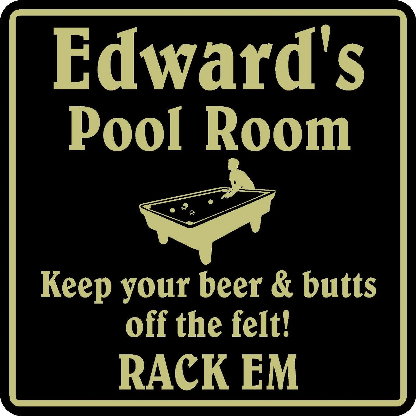 New Personalized Custom Name Pool Room Billiards Bar Beer Pub Gift Sign #1