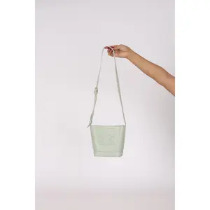 Pre-owned Celine Designer Handbag/Wallet Mini Cuir Triomphe Bucket Bag Mint Smooth Calfskin