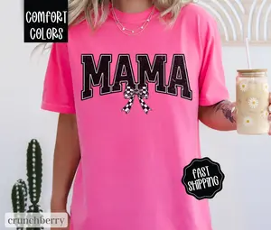 Retro Mama Checkered Shirt, Mother's Day Gift for Mom, Mom Shirt, Retro Mama Shirt, Comfort Colors Mama Tshirt