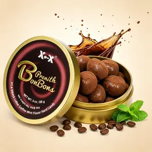 ice-X VC  Coffee Mint Throat Soothing Candy - Rich in Vitamin C, Energy Boosting Fresh breath- Perfect for Office, Road Trips, Workouts hard candy individually wrapped| Gluten-free, Aspartame free（100g）