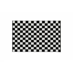 Outdoor Layering Rug, Checkered, size 24x36 