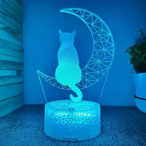 【TikTokShopBlackFriday】3D Cute Cat Design Night Light, USB Powered Creative LED Desk Lamp, Decorative Light for Home Bedroom Living Room, Atmosphere Light, Perfect Christmas Gift for Men & women, TikTokShopCyberMonday
