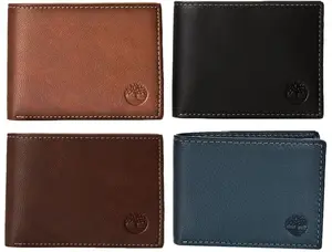 Timberland Men's Premium Genuine Leather Slimfold Wallet
