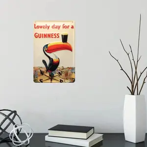 Toucan & Guinness Pattern Metal Sign, Lovely Day for a Guinness Vintage Metal Sign, Wall Decor for Home Living Room Bedroom Bar Pub, Home Decoration, Home Decor Products