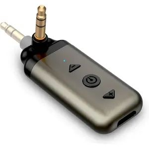 Bluetooth Aux Adapter for Car, Aux Bluetooth 5.3 Receiver with Swivel 3.5mm Audio Jack for Home Stereo Speaker, Volume and Track Control, Handsfree Call, CD Sound, Metal Case