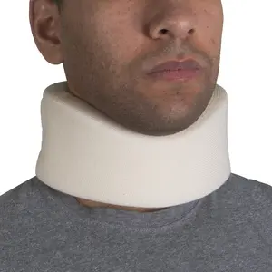 Cervical Collar Soft Contour Foam Neck Support Brace White Narrow 2.5" Depth Medium