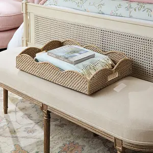Piper Woven Scalloped Tray Piper Woven Scalloped Tray