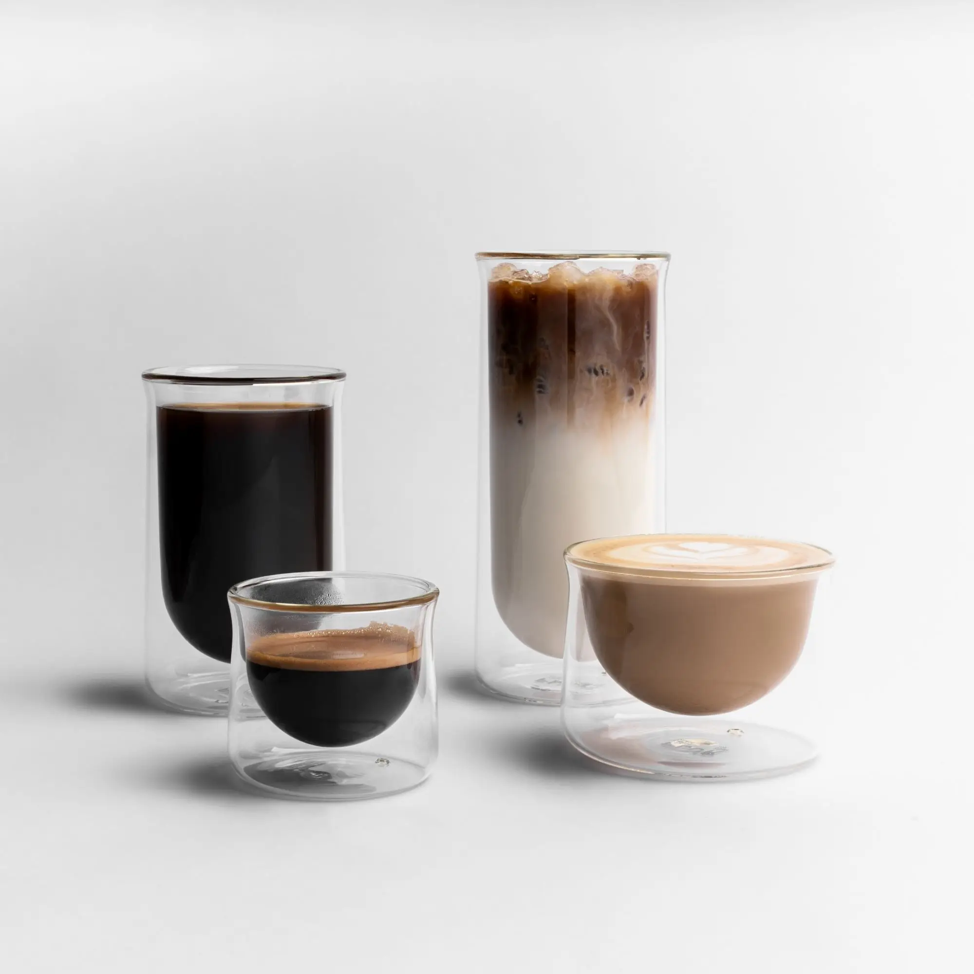 FLUR Family Set (Set of 4) – Our Best-Selling Coffee Glasses – Perfect for Coffe...