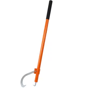 Donext 48in Aluminum Handle Cant Hook, 47in Heat-Treated Aluminum Build, Ergonomic Soft Grip, Highly Visible Bright Orange, Reduces Back Strain, Minimizes Accident Risks for Log Handling (Sheet Metal Car Repair Tool)