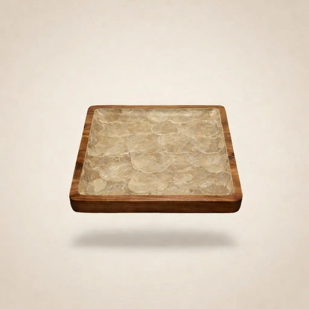 Aurea Square Valet – Mother-of-Pearl Tray
