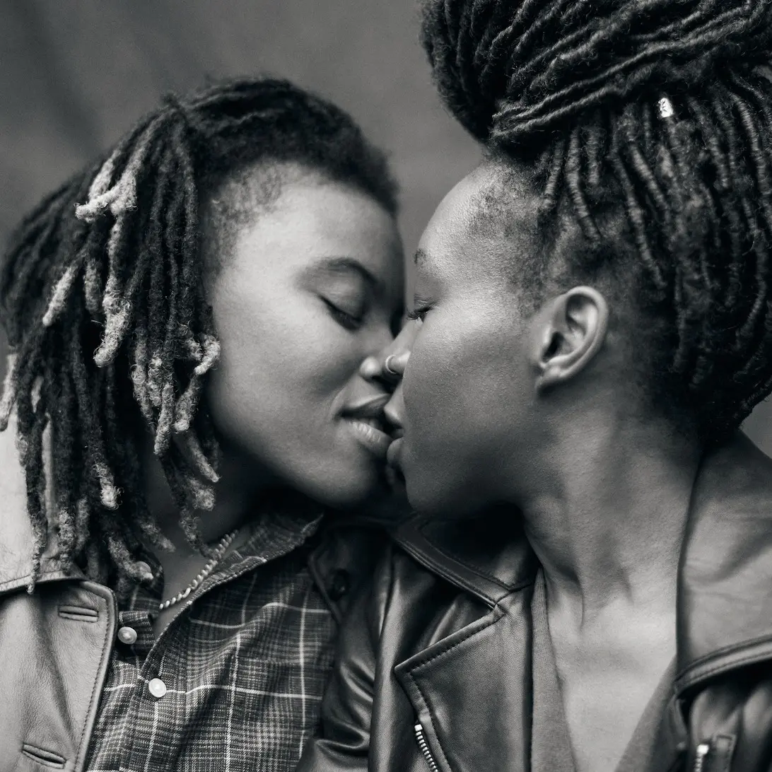 "The Kiss" B&W Premium Giclée Print