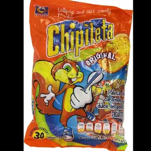 Chipileta Original Orange lollipop with chili powder dip 30 count