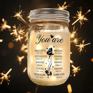 Christian Religious Gifts for Mom Women, Birthday Teacher Appreciation Gifts for Women. Mason Jar - Graduation Gifts for Daughter, Sister, Mom, Teacher.