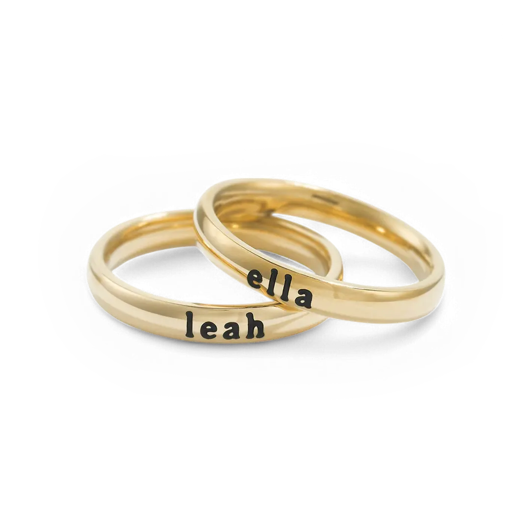 Tiny Stackable Name Ring Tiny Stackable Name Ring