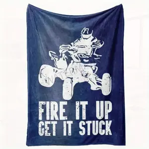 Soft Sofa Flannel Blanket for ATV Quad Four Wheeler Outdoor Enthusiasts Off-Roading Adventure Gear ATV Quad Racing 0704362 TT3