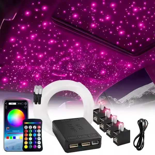 2026 16W Split Starlight Headliner Kit, Fiber Optic RGBW Star Lights