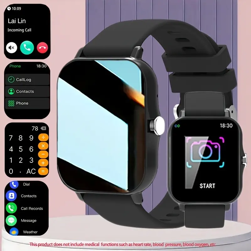 Smartwatch Support Sports Tracking/voice Assistant/timer/pause Function Unisex Wireless Wearable 1.83 Inch, Multifunctional Smartwatch, Wireless Calling Compatible iOS Android