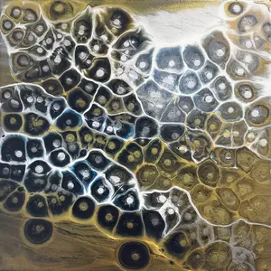 Synthesis12x12x1.5 Canvas Greek Inspired Artwork with Satin Varnish and Dripped Edges Abstract Expression of Inner World Decorative Painting for Home Decoration