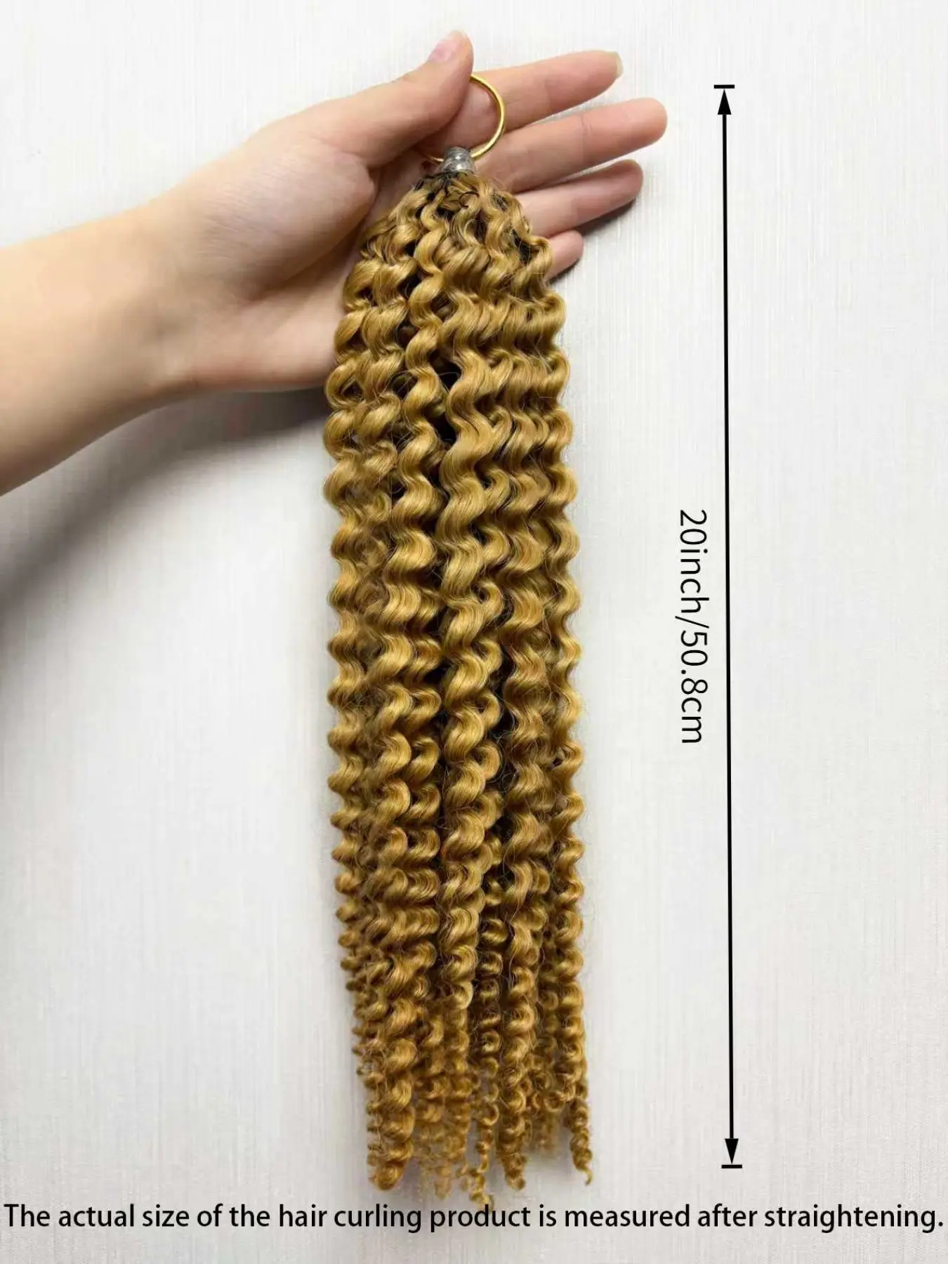 20 Inch Human Hair Crochet Extensions Micro Link Wavy Feather Style Feather Human Hair Crochet Bundles Knotless Deep Loose Wave  main image 4