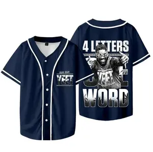 Jey Uso Four Letters One Word Yeet Baseball Jacket Cosplay Unisex V-neck Short Sleeve T-Shirts