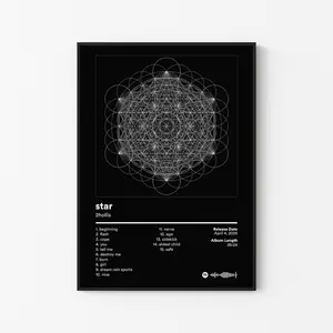 2hollis Album Poster, Boy White Tiger Tracklist Art, Electronic Glitch Pop Print, Underground Hyperpop Decor, Unframed Print Only