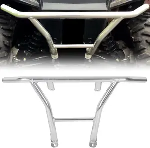 HECASA Rear Bumper Brush Guard Compatible with 2008-2014 Polaris RZR 800 RZR-S 800 RZR-4 800 Silver Aluminum