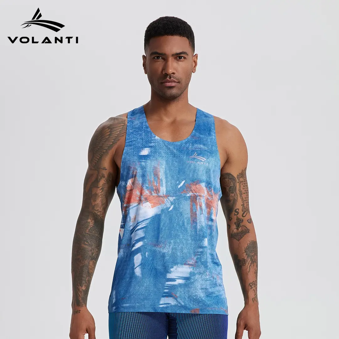 Volanti Star River Vests | Mens Loose Sports Tank Tops Instant Cooling Fabric Fast Dry Breathable Skin Friendly Antibacterial Lightweight Athletic Vests Suitable For Fitness Training Physical Test Indoor Daily Outdoor Activities