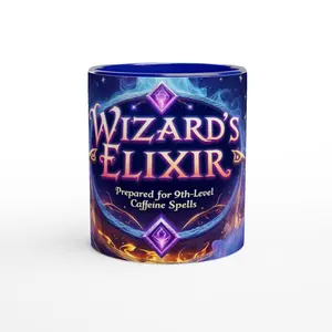 Wizard's Elixir Ceramic Coffee Mug – 11oz with Mystical Design