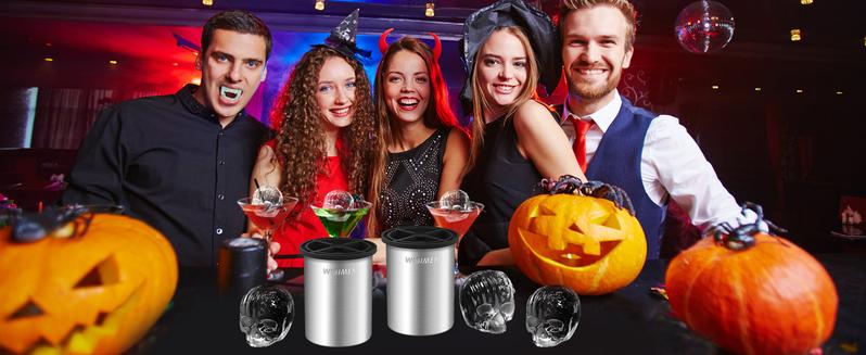 Drink Like a Rebel!  Crystal Skull Ice Balls for Whiskey & Cocktails Silicone Utensils Stainless Steel #SkullIce #DrinkUpgrade Kitchen