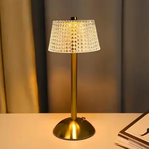 Rechargeable LED Night Light Touch Bedroom Night Lamp Bedroom Study Bedside Atmosphere Decoration Glass LED Table Lamps