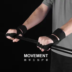 Fitness Training Silicone Non-Slip Cycling Weightlifting Half-Finger Deadlift Gloves with Compression Protection for Men and Women