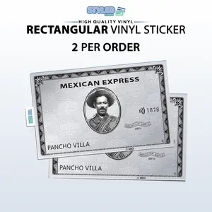 pancho villa express rectangle vinyl sticker