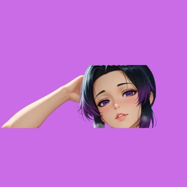 kawai anime girl Sticker – Anime Sticker, Vinyl Decal, Laptop, Car, Hydro Flask, Water Bottle, Full Body Sticker