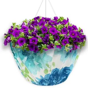 Hanging Basket Jacket - The Nantucket Summer - Bringing Beauty to your Garden, Home or Business. Simply pull the "jacket" over your Hanging Basket or Flowerpot and Elevate Your Style!