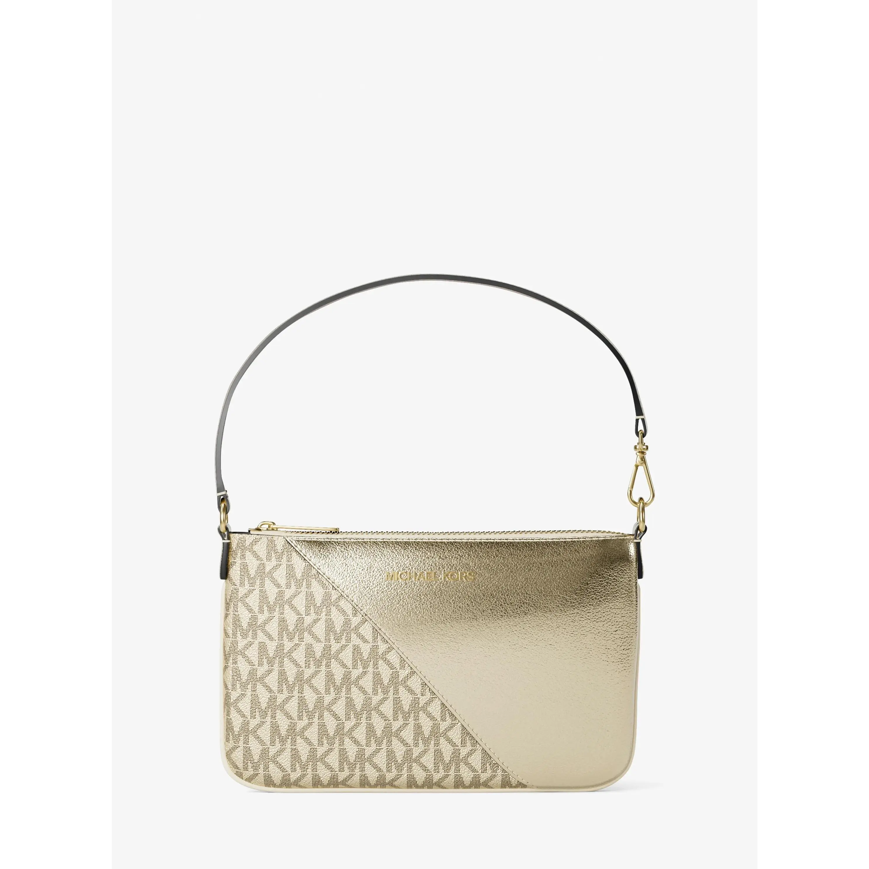 Jet Set Travel Metallic and Signature Logo Wristlet