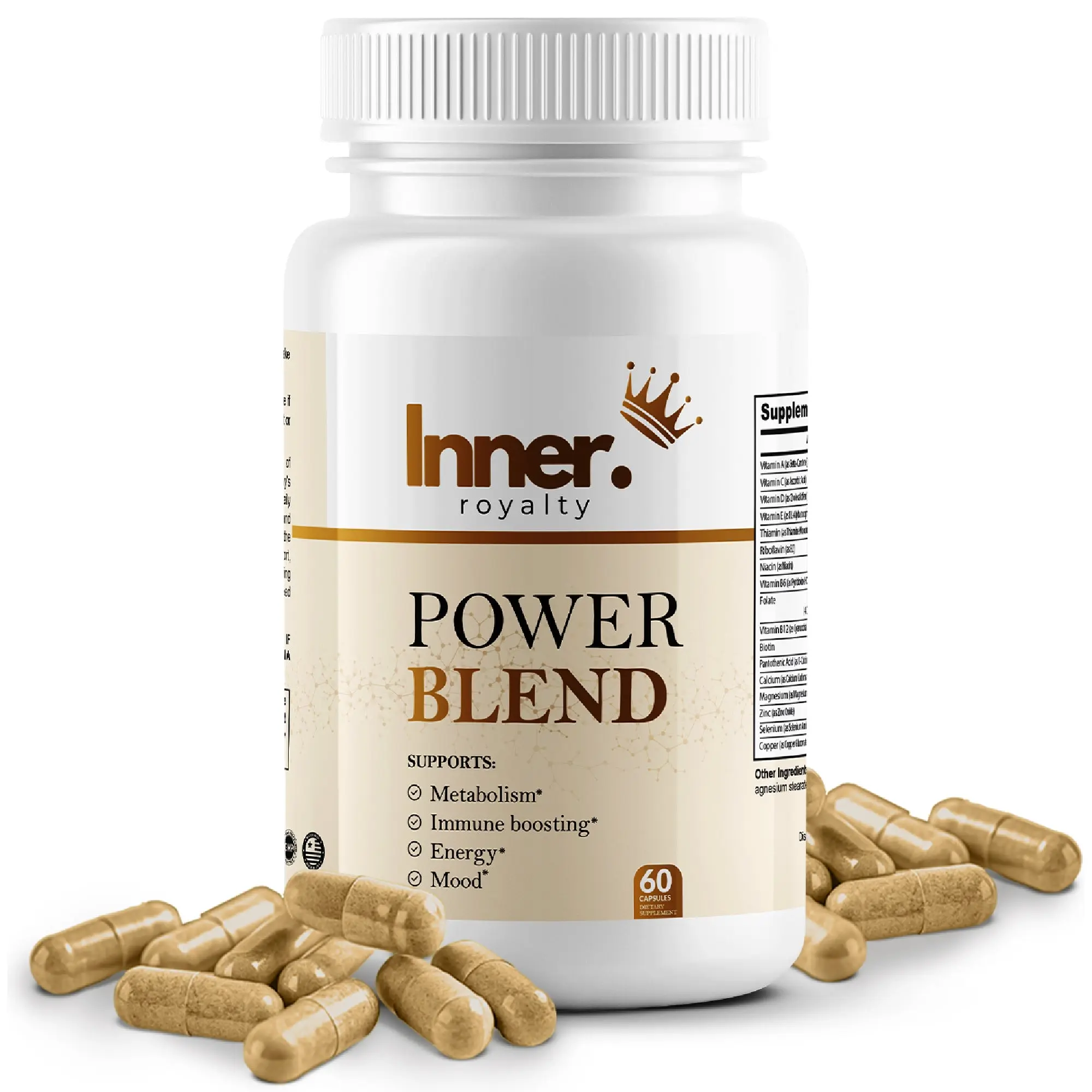 Inner Royalty's Power Blend Supplement | Supports Metabolism, Digestion, Bloating, Energy, Immune Boost* [30 Day Supply]