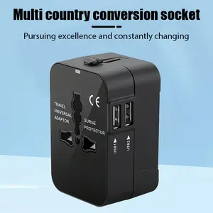 Global Conversion Plug Travel Conversion Socket Dual USB Port EU UK US AU AC Power Charger Universal Adapter Outlet Converter