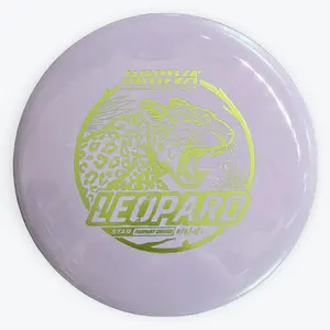 Innova Leopard Star Driver - Purple with Lime Green Leopard Design - Disc Golf Frisbee for Enhanced Performance - Reliable Flight Path & Turnover Driver