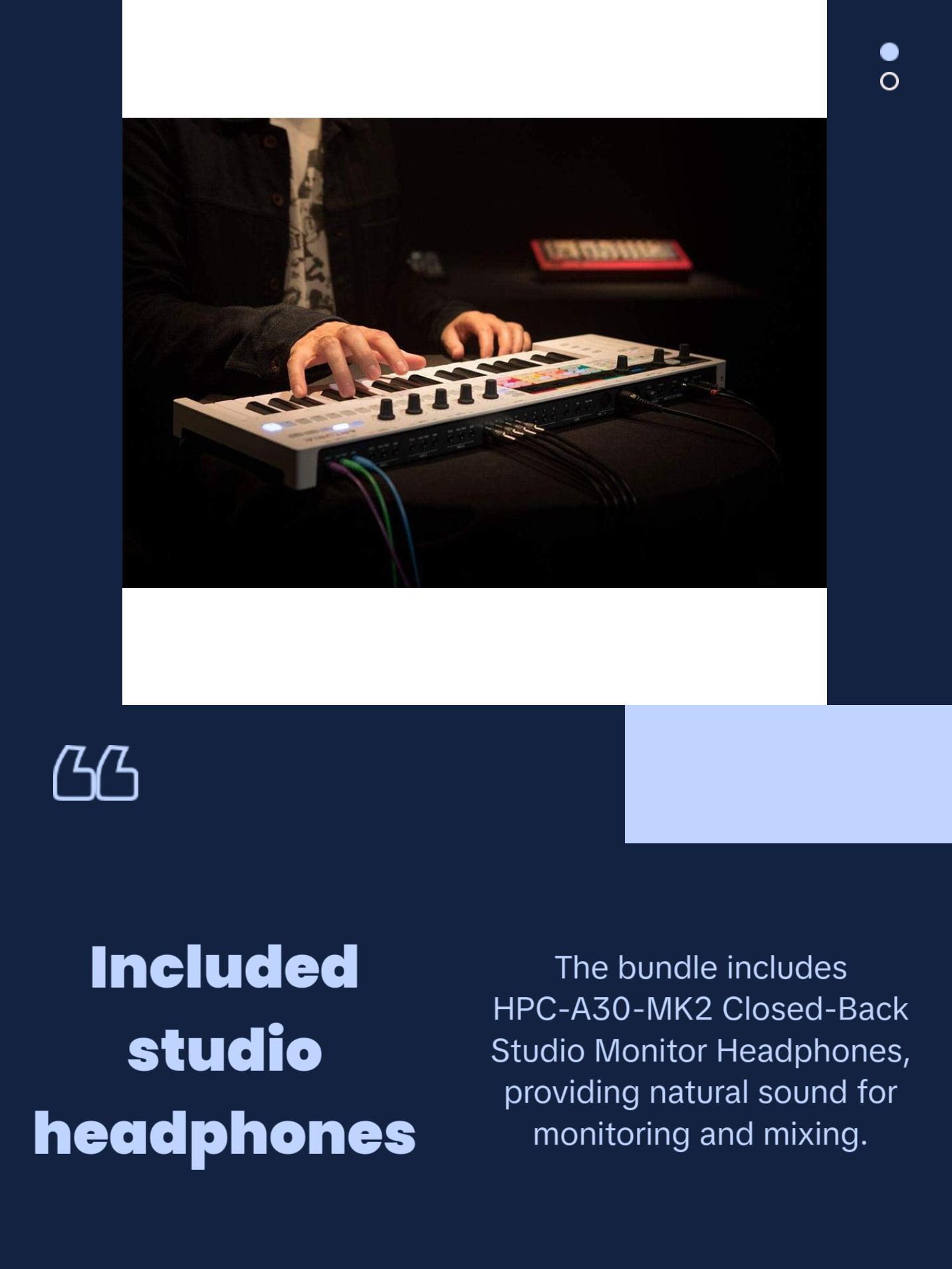 Arturia KeyStep Pro 37-key Keyboard Controller & Sequencer with Studio Monitor Headphones & Sustain Pedal Bundle Arturia KeyStep Pro 37-key Keyboard Controller & Sequencer with Studio Monitor Headphones & Sustain Pedal Bundle