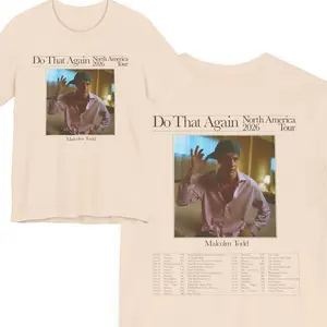 Malcolm Todd 2026 Tour T-Shirt, Vintage Rockstar Merch, Do That Again 2026 Tour Shirt, Unisex Shirt, Oversized Streetwear, Fan Merch Gift, Full Sizes, Full Colos