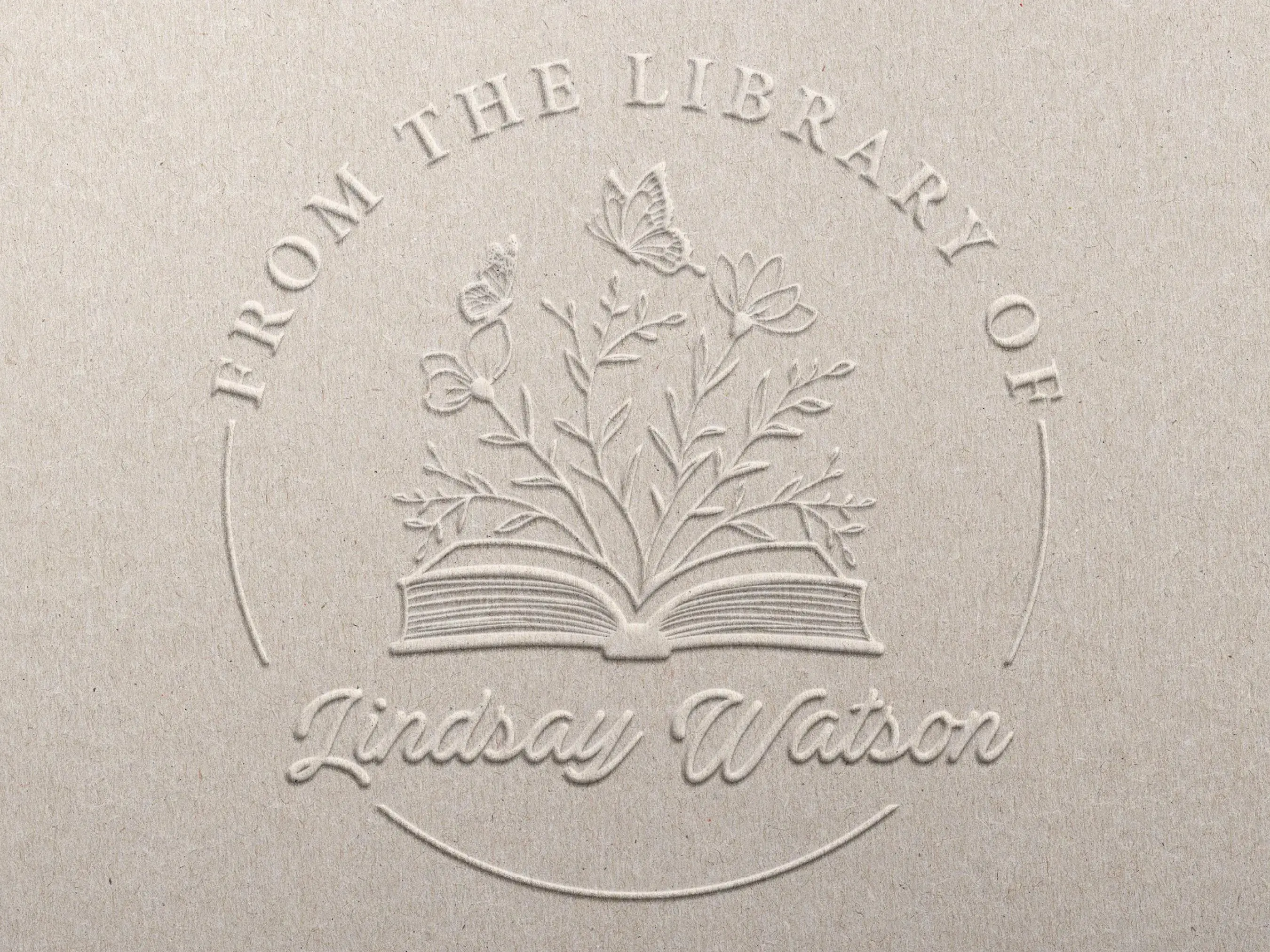 From the Library of Stamp, Personalized Gifts for Book Lovers, Personalized Book Embosser, Book Embosser, Stamp, Library Embosser w Name