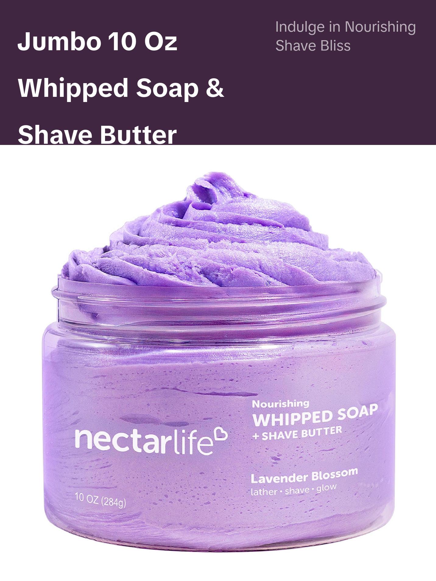 Jumbo 10 oz Whipped Soap & Shave Butter – Gentle, Moisturizing & Nourishing Cleanser