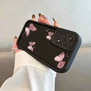 A Premium Pink Butterfly Patterned Phone Case Compatible with for samsung for galaxy Models A54, A14, A12, A13, A15, A32, A33, A24, A52S, S20, S21, S22, S23, S24, S23 Plus, And S24 Ultra, Redmi Note G Case, Redmi C Case Or Suitable for iPhone 17 Air
