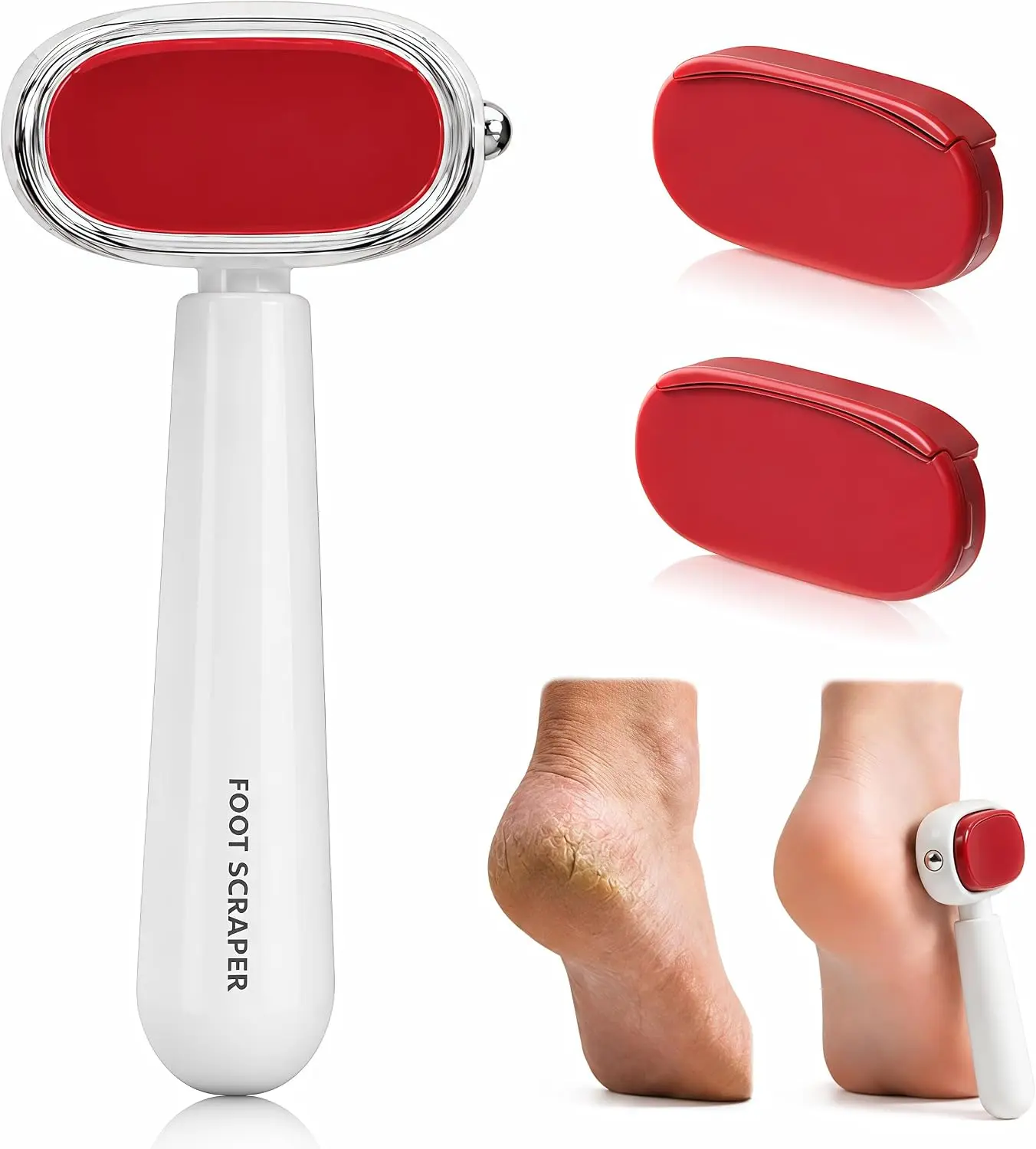 Manual Dual-Sided Foot Callus Remover,Manual Foot Scraper for Removing Dead, Hard and Dry Skin from Heels and Soles, Portable Pedicure Tool Manicure Nail