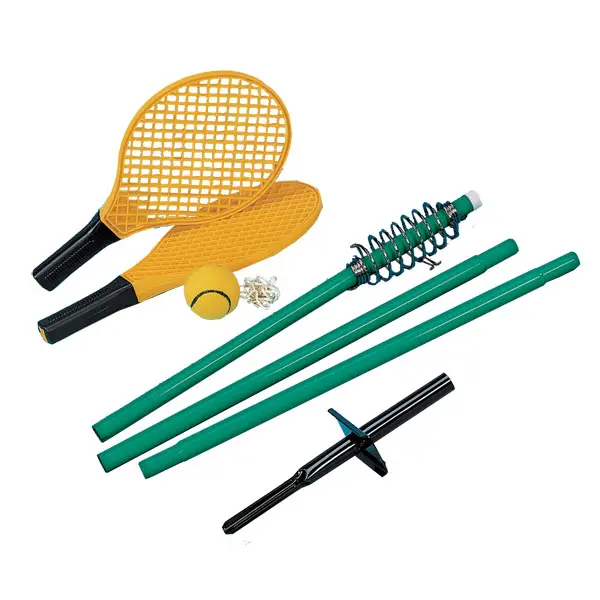 Champion Sports TTGAME Tether Tennis Game Set with 64" Rope, Swivel Arm, Easy Clip-On Hook, Spiral Coil, Ball Tennis Court Accessories, Metal Construction for Athletic Fitness Gear