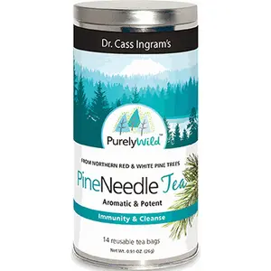 Purely Wild Pine Needle Tea – Wild-Harvested Pine Needle Herbal Tea – Vitamin C Rich Immune Support & Daily Cleanse – Caffeine-Free, Non-GMO