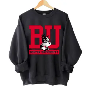 Boston University Sweatshirt – Vintage BU Logo Crewneck, College Apparel, Fan Gift