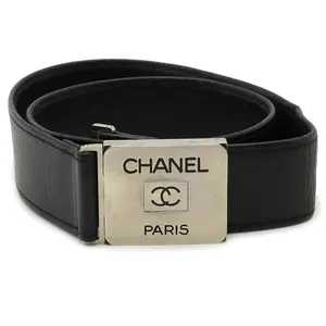 Pre-owned CHANEL Others Small Leather Goods Coco Mark Leather Belt