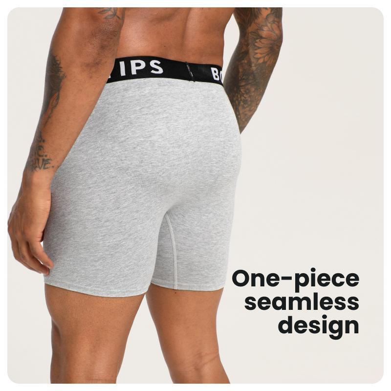 BodyTips 3Pack Boxer Briefs Seamless Breathable Skin Friendly 50S Premium Fabric Casual Soft Underwear 0.8cm Thin Waistband Flexible Fit Design Smooth Boxer Panties Popular Underwear Versatile Briefs For Daily Wear Casual Outfit Active Use All Day Comfort